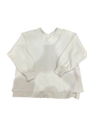 Aerie Women's White Knit Pullover Sweatshirt XS Crew Neck Long Sleeve